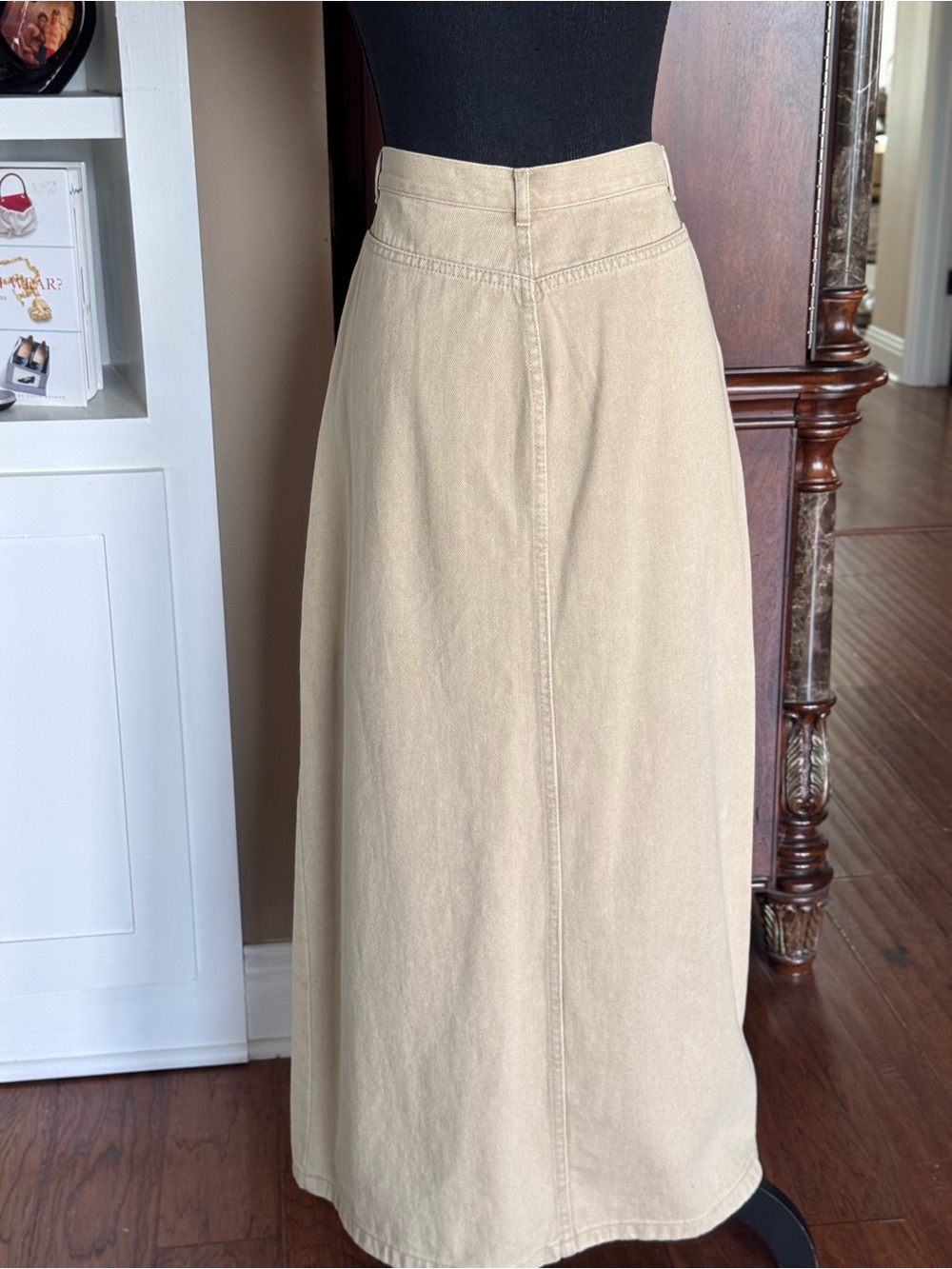 Eddie Bauer Tan Denim Long Skirt - Picture 2 of 12